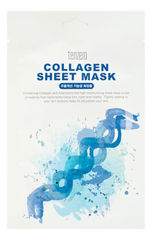 Маска тканевая с гидролизованным коллагеном TENZERO Collagen Sheet Mask , 25ml