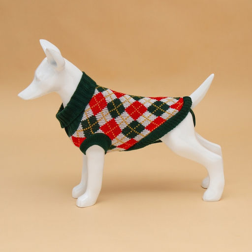 Свитер для животных Шахматы, XS (ДС 17, ОШ 17, ОГ 23-37 см) - Пижон фото 4