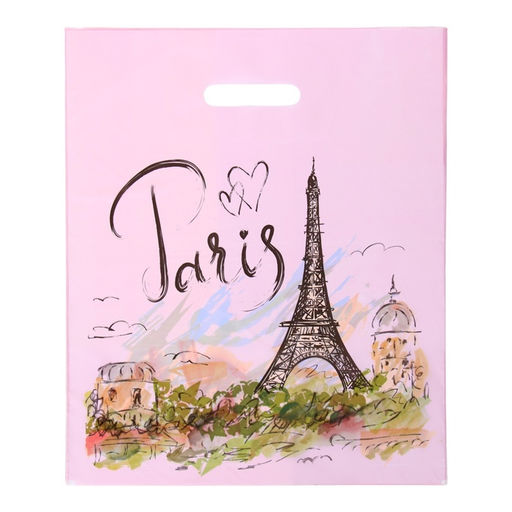 Цена за 50 шт. Пакет «Матье», полиэтиленовый с вырубной ручкой, 36×43 см, 35 мкм