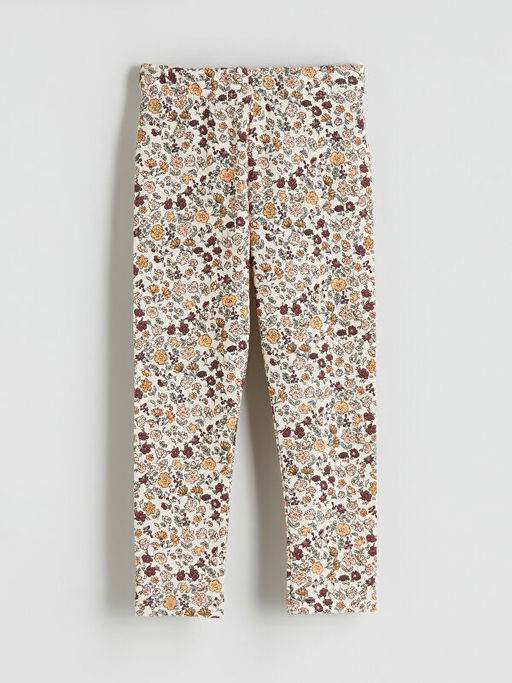 Beli Lastikli ?i?ekli K?z ?ocuk Tayt