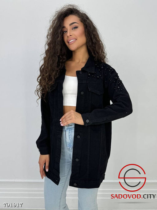 Джинсовка с жемчугом женская - Bruno фото 5