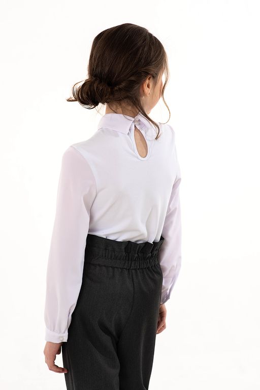 Белая школьная блуза Mooriposh, модель 06125  фото 3