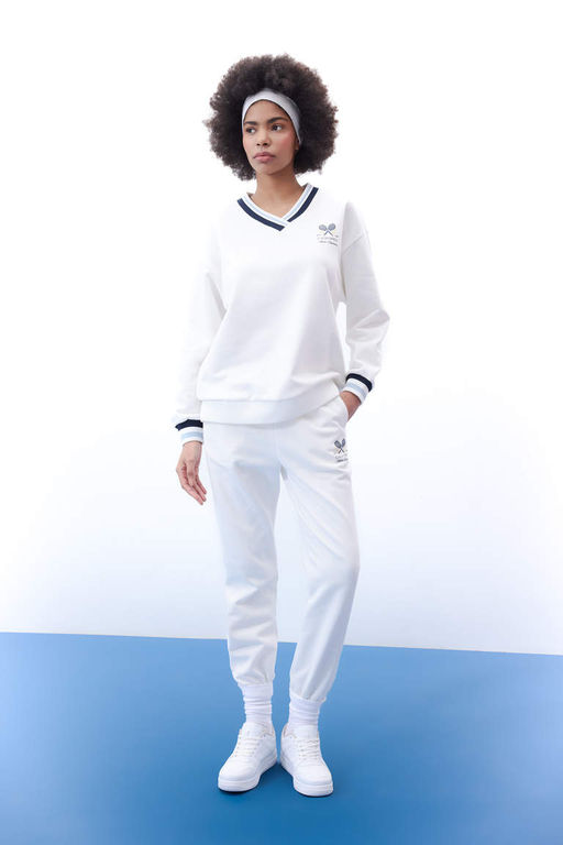 DeFactoFit Толстовка Oversize с принтом и V-образным вырезом  фото 2