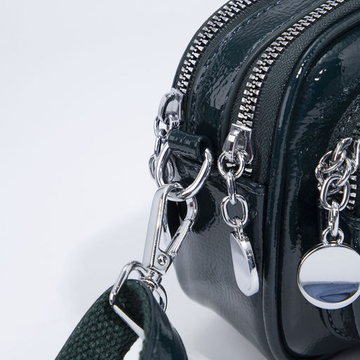 Сумка кросс-боди на молнии, цвет зелёный - Simaland фото 4