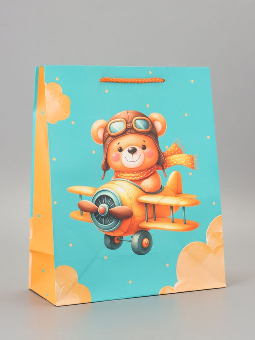 Цена за 2 шт. Пакет подарочный ламинированный «Полет» 26×12×32 см