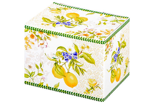 Банка для сыпучих продуктов 300 мл 12*9,5*9 см Лимоны с откидной бамбук.крышкой NEW BONE CHINA - Elan gallery фото 9