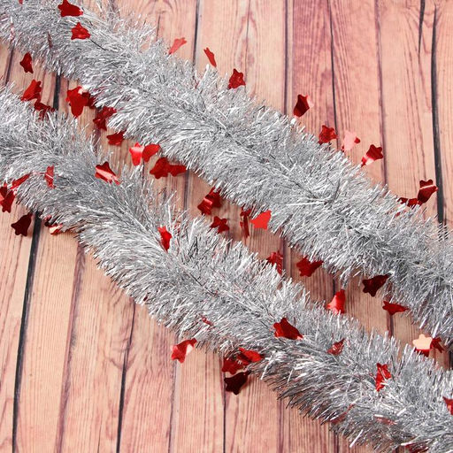 Цена за 10 шт. Мишура Аквамарин колокольчики, d-6 см, 200 см, микс - Зимнее волшебство фото 2