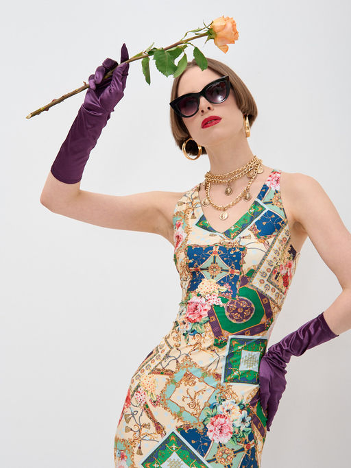 Платье с принтом масло OD-632-5