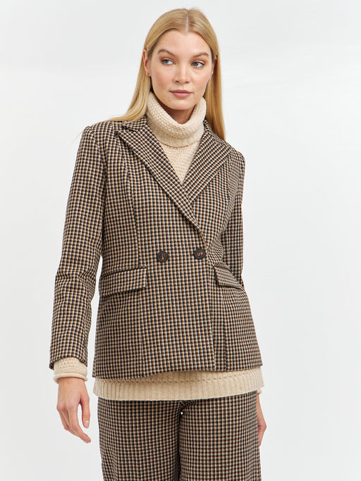 пиджак женский в коричневых цветах - Glenfield фото 6