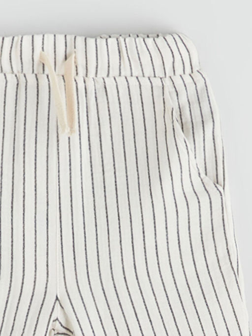 Beli Lastikli ?izgili Erkek ?ocuk Pantolon