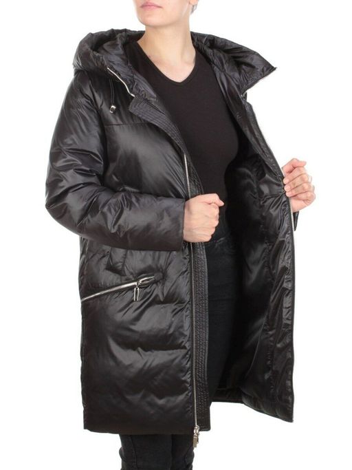 GWD21530P BLACK Пальто зимнее женское PURELIFE (200 гр .холлофайбер) - Fashion фото 8