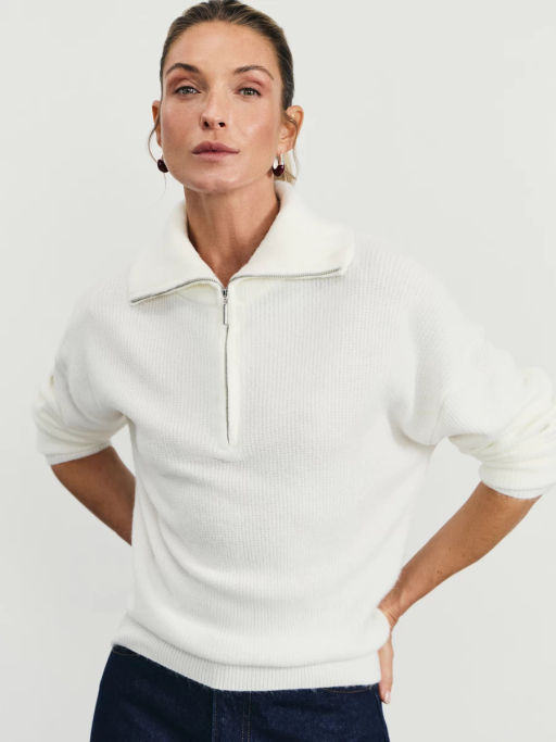 Джемпер на молнии с отложным воротником / Zarina