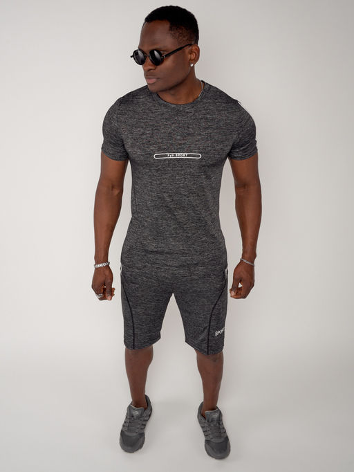 Спортивный костюм летний мужской темно-серого цвета 22265TC - FUYOUKAI фото 11