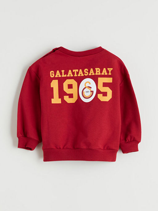 Bisiklet Yaka Galatasaray Bask?l? Erkek Bebek Sweatshirt