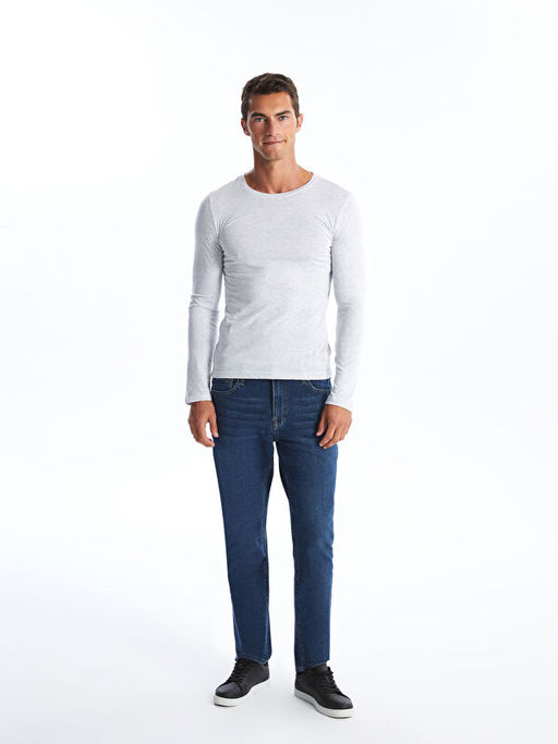 Bisiklet Yaka Uzun Kollu Erkek Ti??rt - Waikiki фото 2