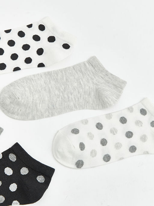 Puantiyeli Kad?n Patik ?orap 5li