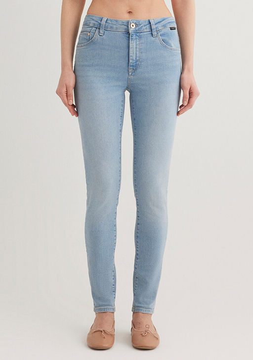 Tess Gold Premium Ac?k Mavi Jean Pantolon фото 3