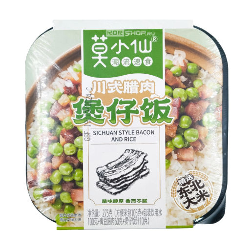 Рис б/п саморазогревающийся со свининой и зеленой фасолью Fairie Mor, Китай, 275 г Акция