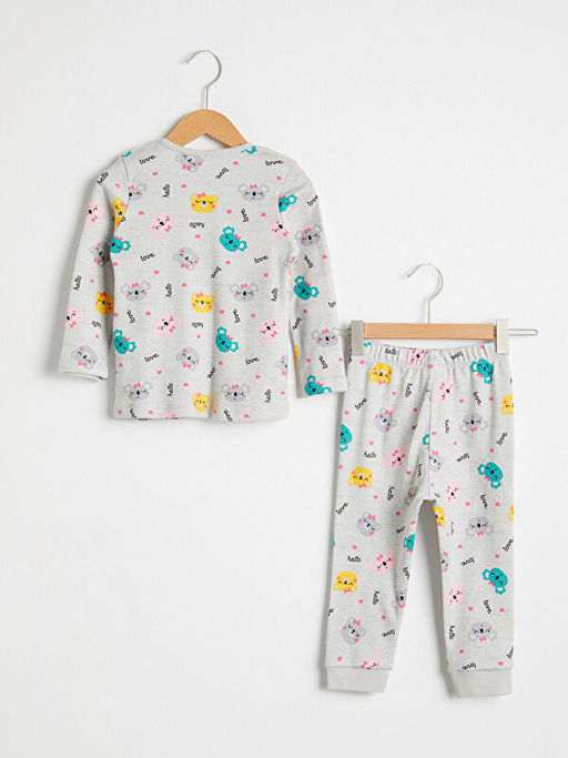 K?z Bebek Bask?l? Pijama Tak?m? - Waikiki фото 2