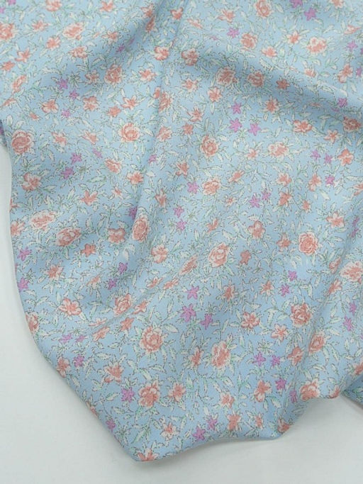 Штапель Весея цв.голубой, ш.1.45м, вискоза-100%, 110гр/м.кв - Купава фото 4