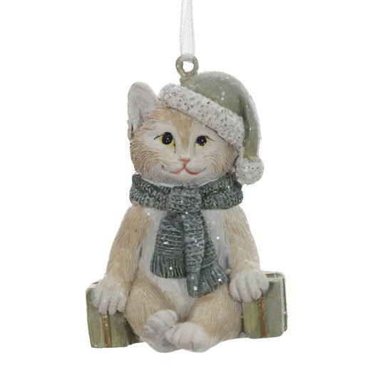 Фигурка декоративная подвесная "Котёнок", L4,5 W4,5 H7 см, 2в.