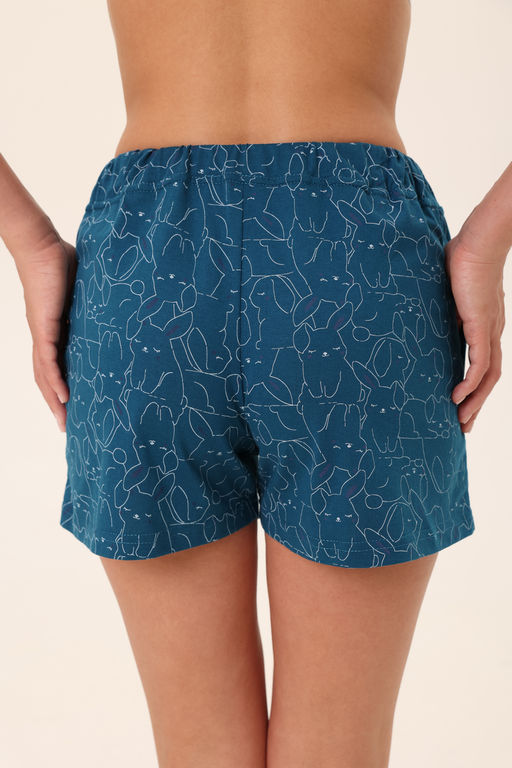 Шорты женские из кулирки Молодежные петроль