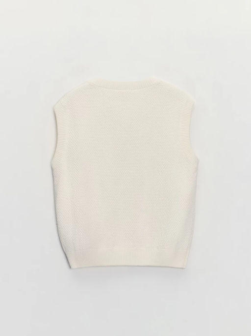 Вязаный жилет с декоративными пуговицами / Zarina  фото 2