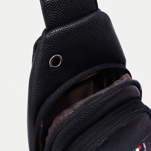 Сумка слинг мужская, искусственная кожа, цвет чёрный - Simaland фото 8