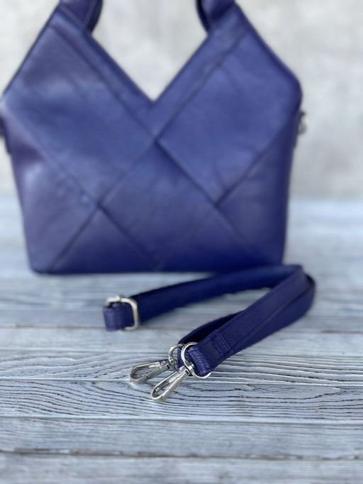 Женская сумка из эко кожи 0025 Синий - Sergio valentini фото 5