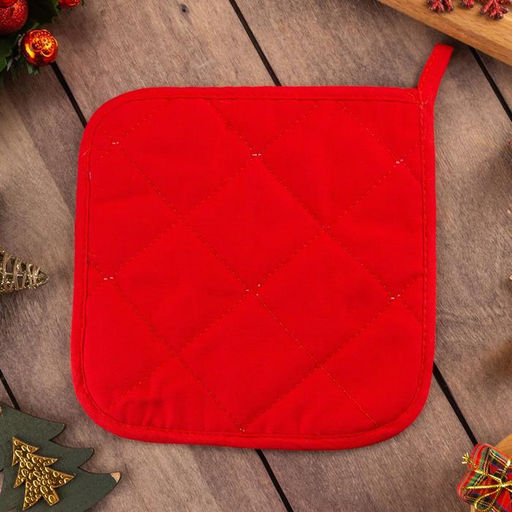 Прихватка Christmas red flowers 19х19см, саржа, 100% х/л,ватин 250г/м2 - Этель фото 5