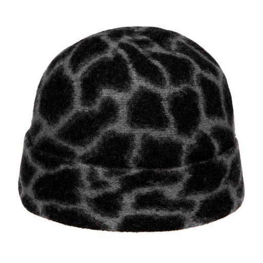 Шапка SEEBERGER арт. 18434-0 BOILED WOOL BEANIE (черный / серый)