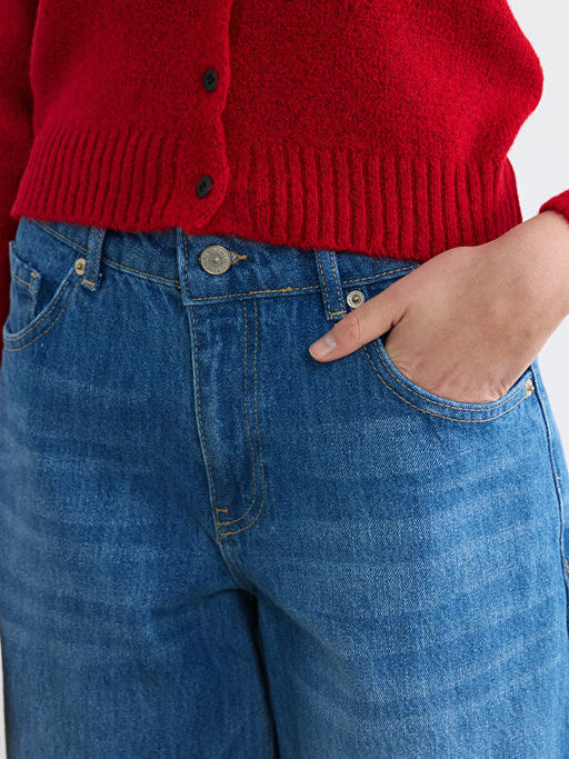 Barrel Fit Kad?n Jean Pantolon