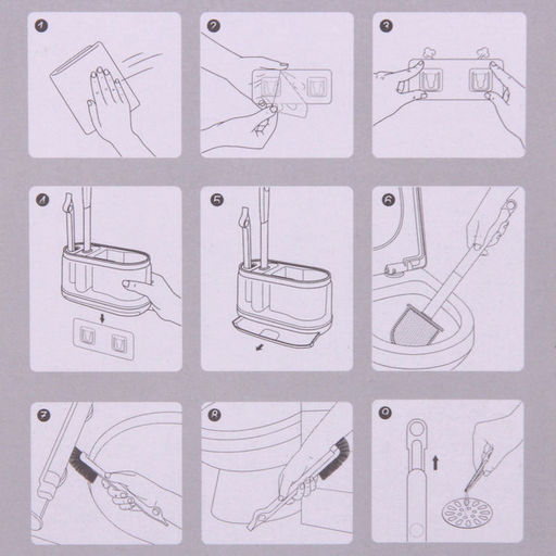 Ерш с креплением на стену "Стиль" 40 см, силиконовая щетка 8626