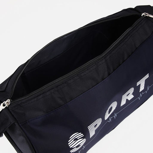 Сумка спортивная Sport, на молнии, боковой карман/сетка, регулируемый ремень, маленький размер, чёрная