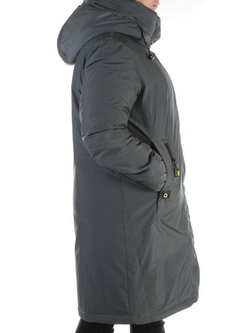 21-962 DK. GREEN Пальто женское зимнее (200 гр. холлофайбер)