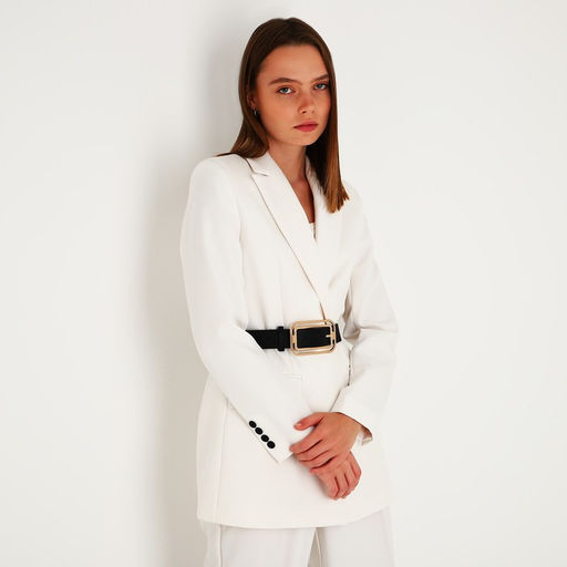 Ремень женский, ширина 3.5 см, пряжка металл, цвет чёрный - Simaland фото 2