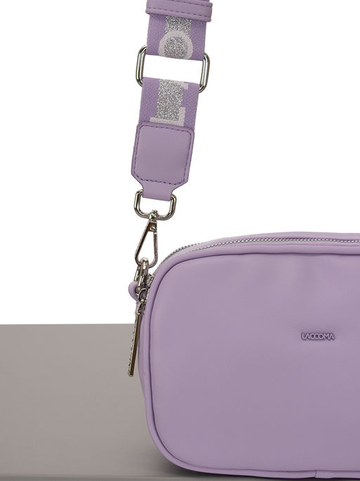 LACCOMA сумка Торри-Ф826-сиреневый эко кожа хлопок  фото 4