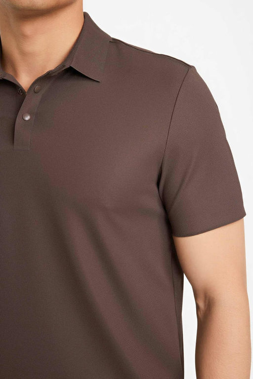 Standart Fit Polo Yaka Sporcu K_sa Kollu Ti__rt - Defacto фото 8