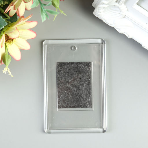 Цена за 25 шт. Заготовка акрилового магнита, 5×7.5 см, прозрачный, (набор 2 детали+пакет)