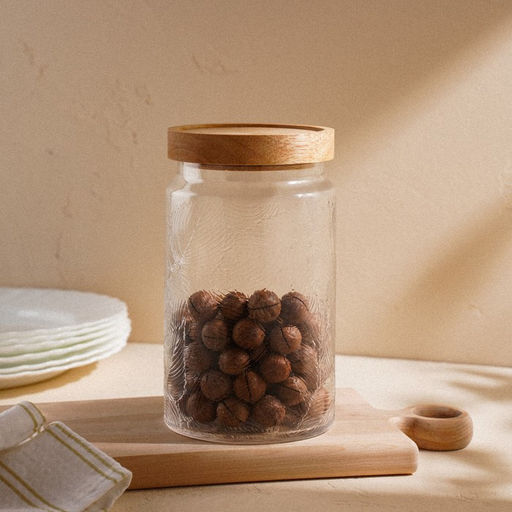 Банка для сыпучих продуктов SL Home Ивелин, 2 л, 1220 см, с деревянной крышкой, стекло, прозрачная - Sima-land home фото 8