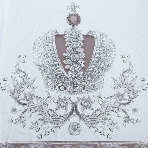 Постельное бельё евро «Этель» King&Queen, мако-сатин