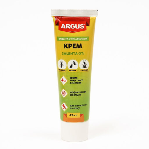 Крем от комаров, мокрецов, мошек, слепней, для всей семьи, туба, 42 мл, Argus