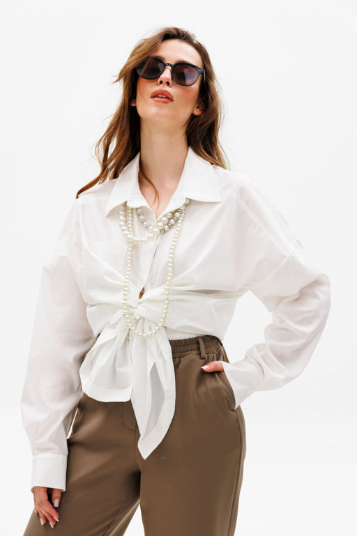 Рубашка NIKVA н531-2 сливочный  фото 3