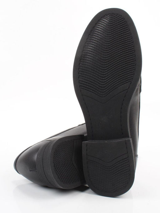 03-PDEB105-1 BLACK Лоферы женские (натуральная кожа)