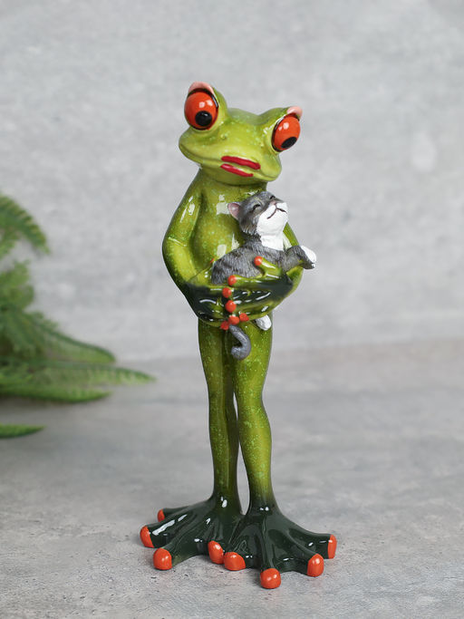 Фигурка Лягушка с кошкой и собакой 17 см / YX29002 /уп 24/ - Галеонтрейд фото 2