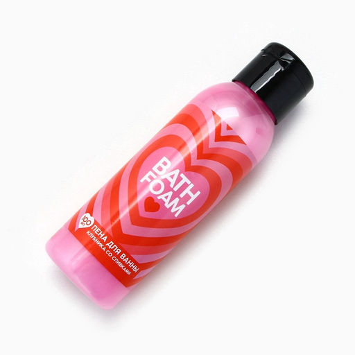 Пена для ванны Bath foam, 100 мл, аромат клубники со сливками, Чистое счастье