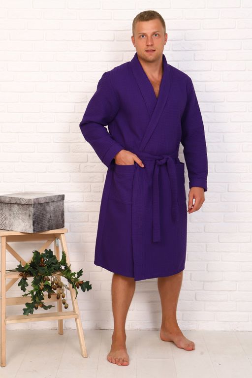 Вафельный халат воротник ШАЛЬ универсальный - Ашматекс фото 26