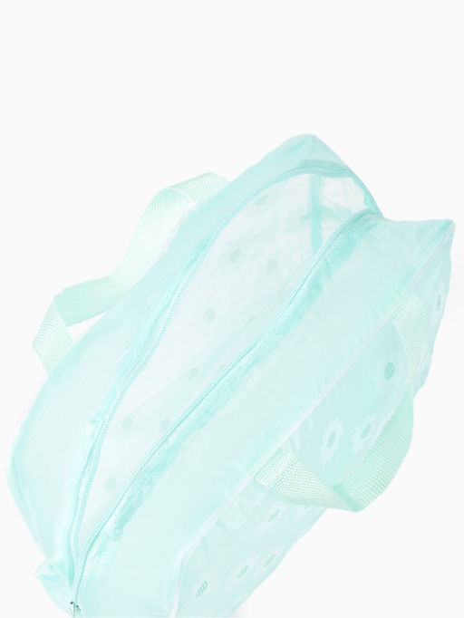 Цена за 2 шт. Косметичка- сумочка на молнии для бассейна, с ручками, с рисунком, мятно-зелёная