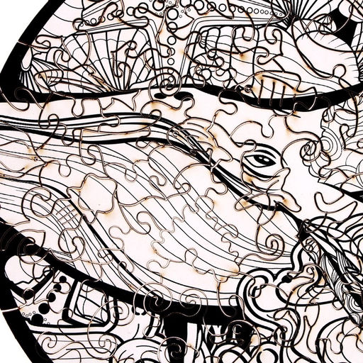 Пазл деревянный фигурный Сила океана, чёрно-белый - Puzzle фото 12