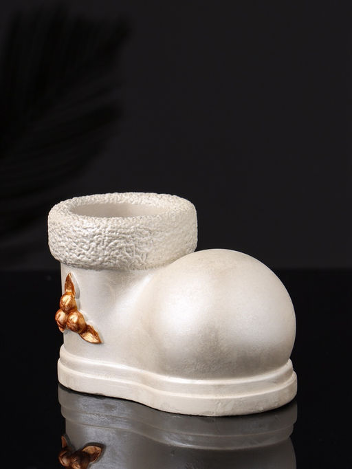 Подсвечник на 1 свечу Валенок, 10?7?6 см, перламутр